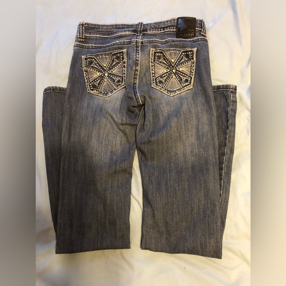 X Ten Denim jeans embroidered and embellished size 5 preowned condition - Picture 14 of 15